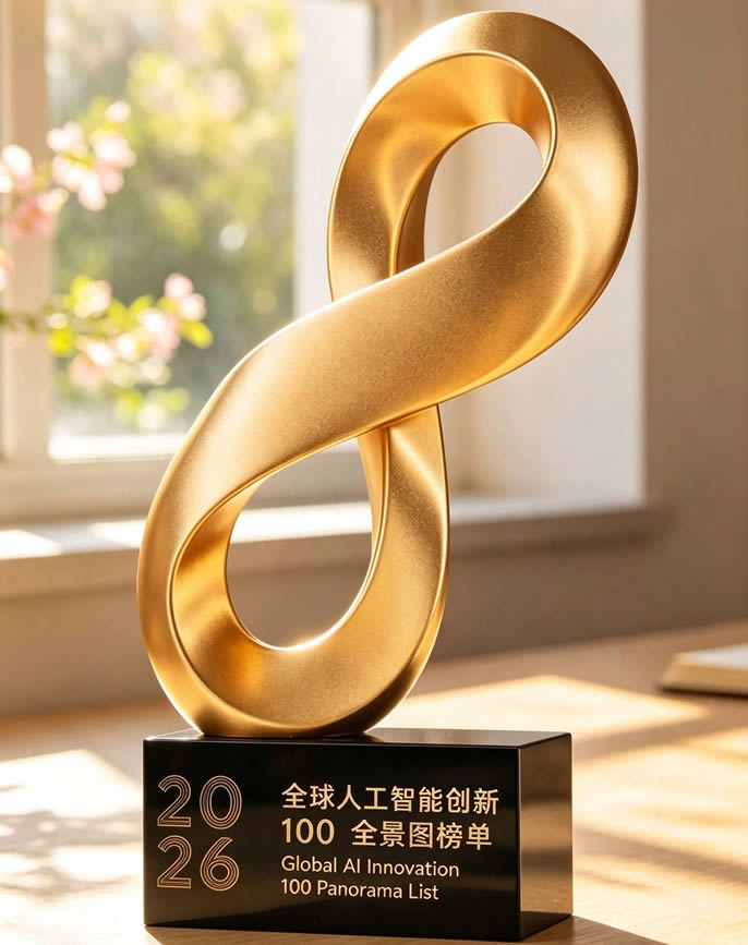 Aiii Inno 100 Trophy — golden Möbius strip